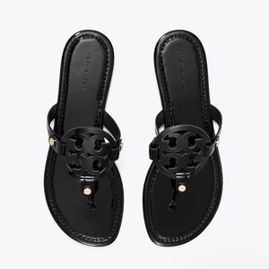 Tory Burch Miller Sandal size 8- Matt Black
